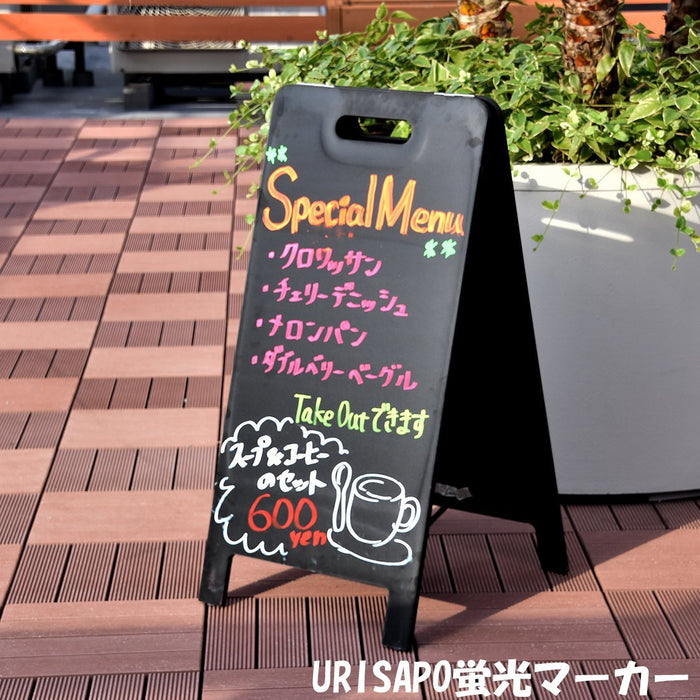 A型ブラックボード 78S ハンド式 マーカー・チョーク用 (黒・緑・赤)