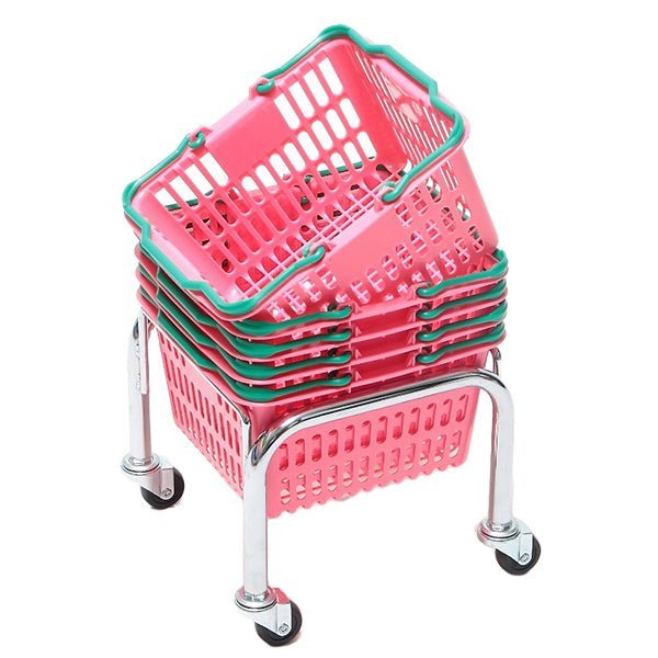ショッピングバスケット ミニ 買い物カゴ SL-1 (ピンク/ブルー) (5個/20個)