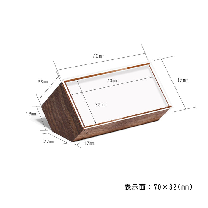 カード差し ウォールナット 5角形ブロックタイプ　/2サイズ