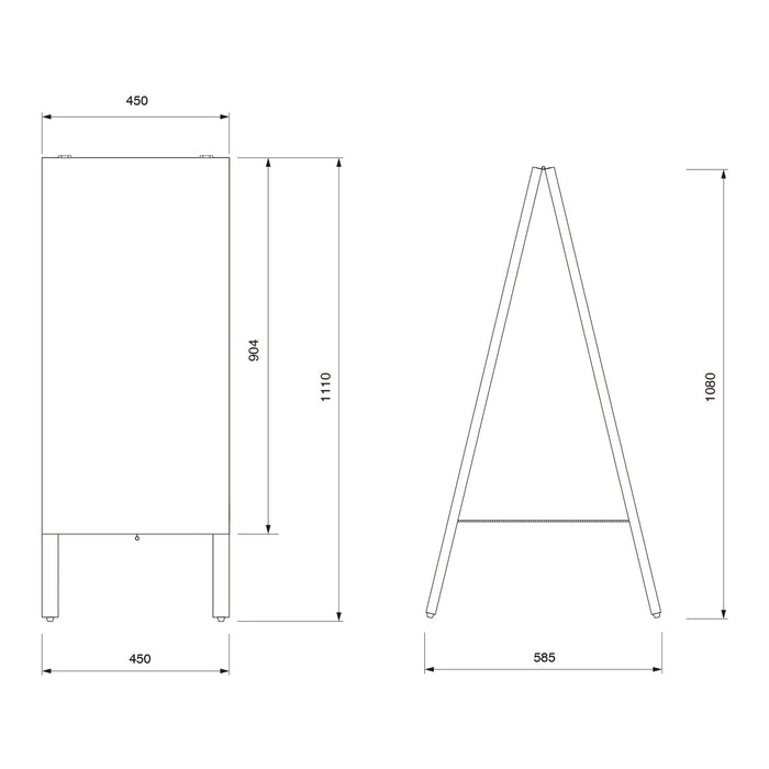 A型ブラックボードL110 レッド チョーク専用
