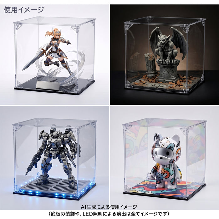 ディスプレイケース　黒底板 扉付き K-DC-1001 | フィギュアケース  アクリルケース